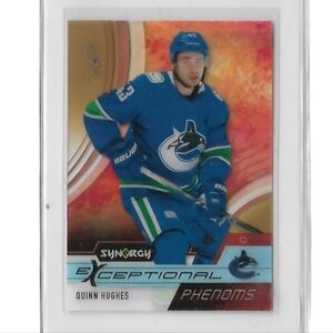 Quinn Hughes 2021-22 Upper Deck Synergy Exceptional Phenom 1 OF 1 Hockey Card!